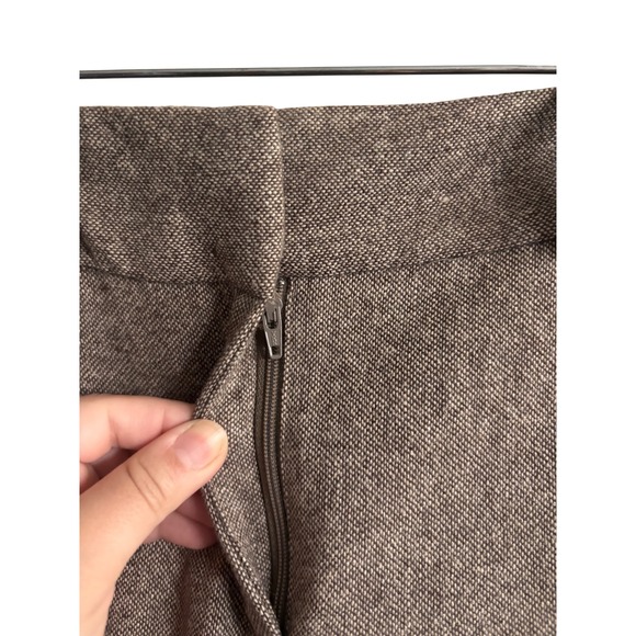 Ann Taylor Signature Fit Brown Wool Blend Wide Leg Trousers Pants Womens 8 - Picture 3 of 7